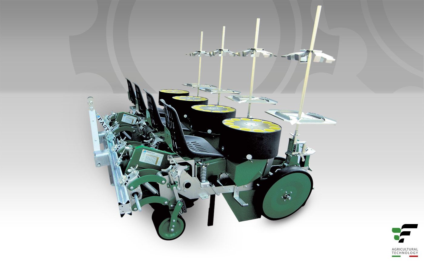 Fast - Planteuse semiautomatique Fedelemario - Distance 24 à 40 cm - Distributeur rotatif horizontal à 12 ou 9 godets_3