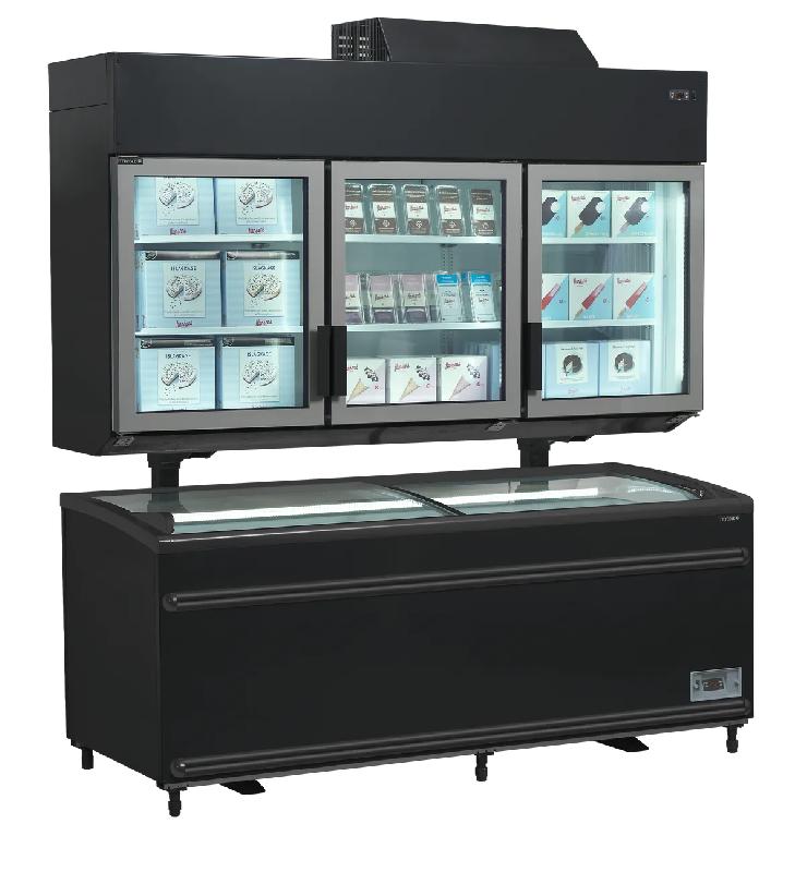 Congélateur armoire de supermarché MTF185B Noir TEFCOLD_3