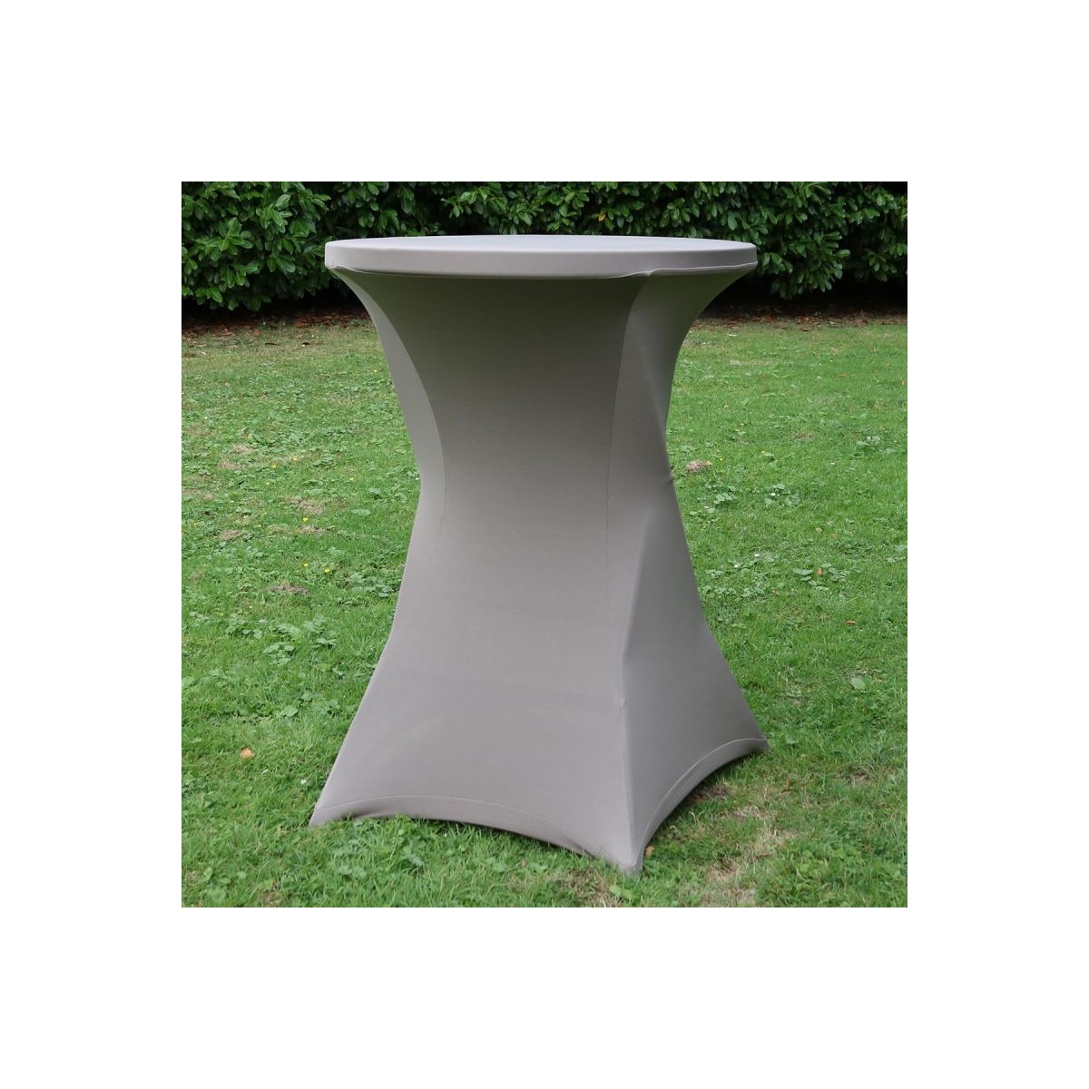 Mange-debout pliant 110x80 - housse stretch sable - intérieur/extérieur - usage professionnel_3