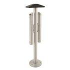 Cendrier sur pied double capacité en aluminium - haute qualité avec protection-pluie et clé triangle_3