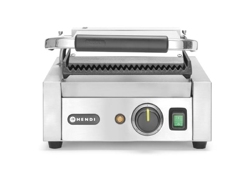 Grill de contact modèle simple complètement rainuré 220x230mm HENDI_3