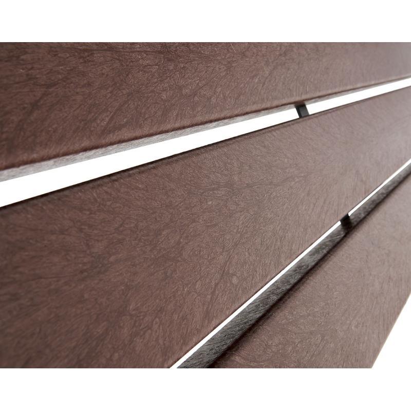 Banc plastique recyclé et acier Silaos® - 5 lames - Ref : 209504.Gpro - Style moderne et écologique_3