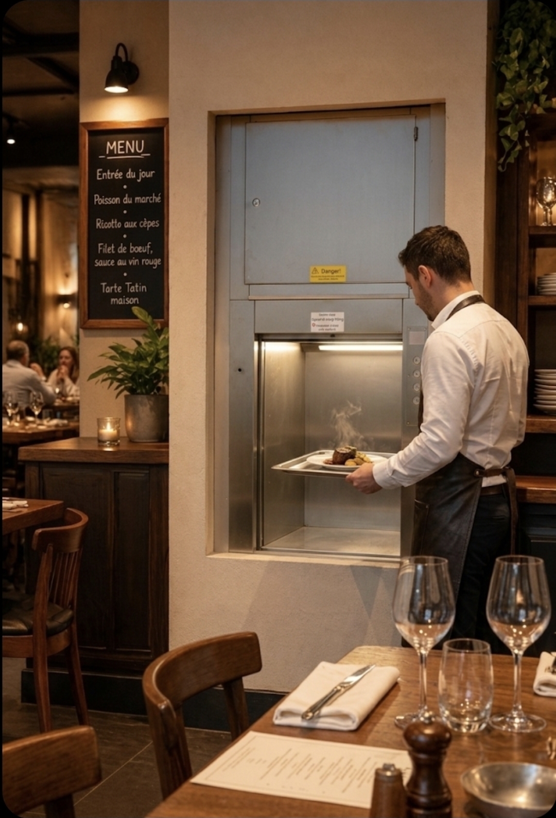 Monte-plat  professionnel pour boulangeries, cuisines et salles sur plusieurs niveaux_3