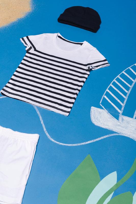 T-shirt marin col rond Bio enfant - Réf: K3035 - 100% coton biologique - Marque: Kariban_3