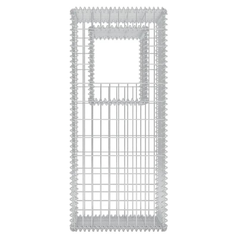 Vidaxl jardinière/poteau de panier gabion 2 pcs acier 50x50x120 cm 142544_3