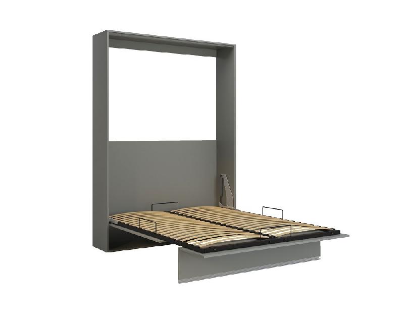 Lit escamotable compact avec design en gris mat