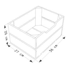 BL2-Pi36 - Caisses en bois Simply A Box - L36 x H20 x P27 cm - Bois brut ou 6 coloris de lasure à l'eau_3