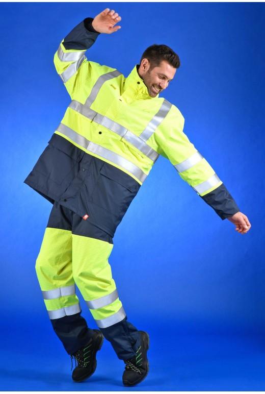 Parka multirisques ATEX intempéries HV - Réf. 045*MPHVJ - Bandes rétroréfléchissantes ignifuges, capuche intégrée, multipoches_3