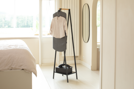 Portant pour vêtements Linn Compact Blanc - Multifonctionnel et Gain de Place_3