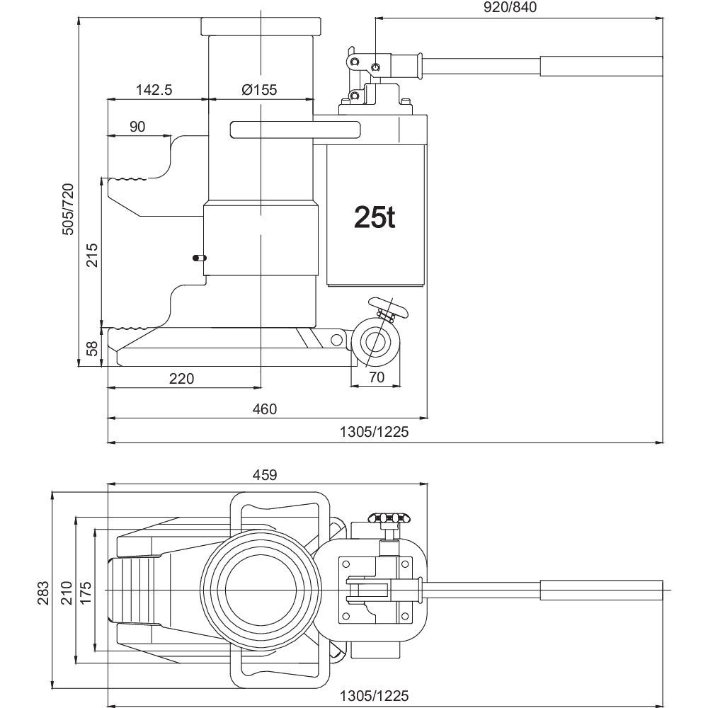 RMH Cric à patte - Rema Holland - construction robuste, rotatif 360°, poids : 25 à 102 kg_3