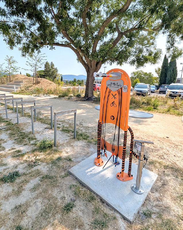 Station de Réparation Gonflage VTT Ski Snowboard Overall Pompe Acier_3