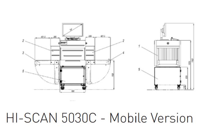 Système d'inspection à rayons X compact et mobile - HI-SCAN 5030C, idéal pour les entrées de bâtiments : palais de justice, écoles, lieux d'événements, stades_3