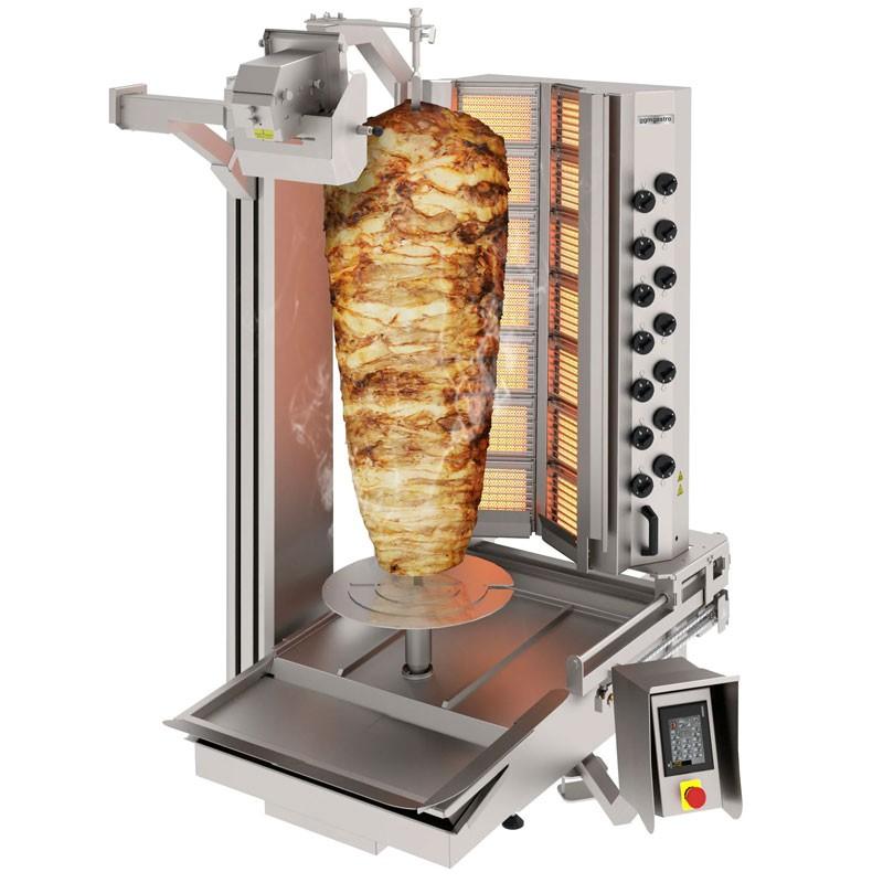 Grill Döner kebab gaz automatique 14 brûleurs max 280 kg_3
