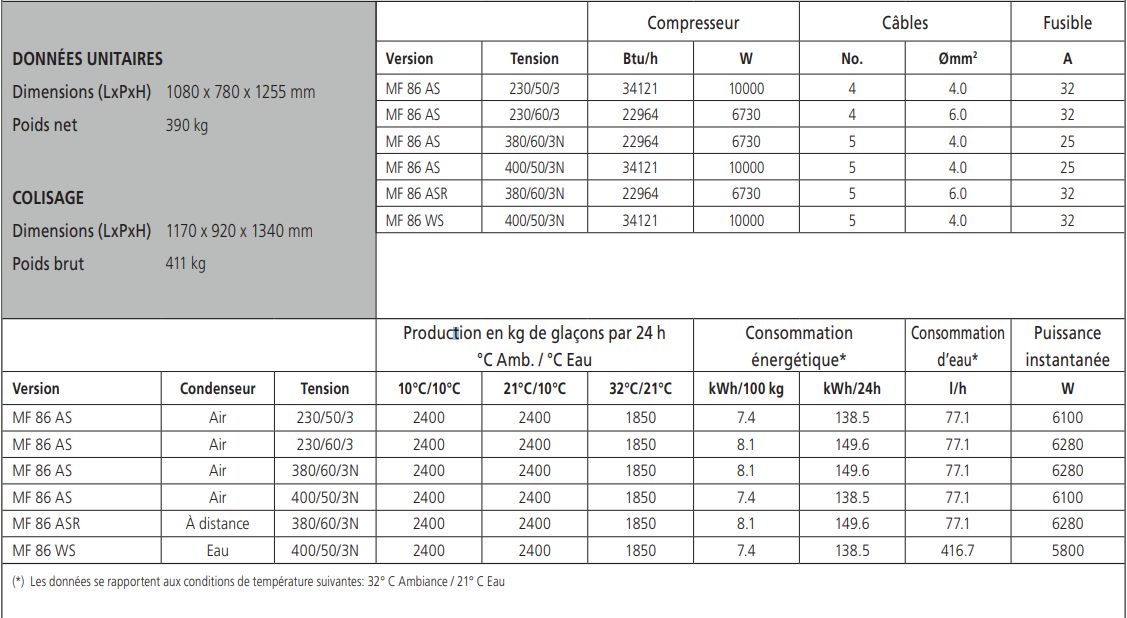 MF 86 WS - Machine à glace en supergrains - Scotsman - 2500 kg/24 h - finition inox, sans cabine de stockage_3