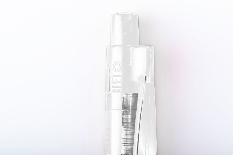 Stylo bille RPET transparent - plastique recyclé - encre bleue_3