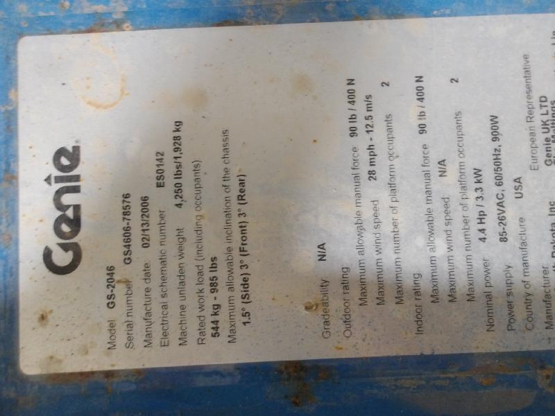 Nacelle ciseaux GENIE gs2046 occasion_3