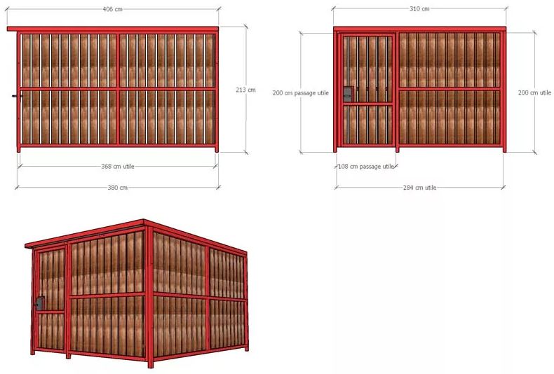 Abri collectif pour vélos et trottinettes fabriqué en France