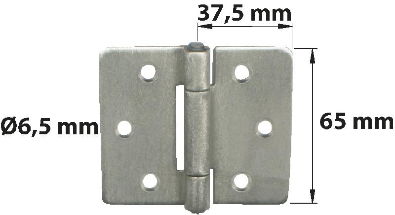 Charnière forte inox 316 pour volets ou porte battants - 75 x 75 mm - AFBAT - Acier marin résistante à la corrosion_3