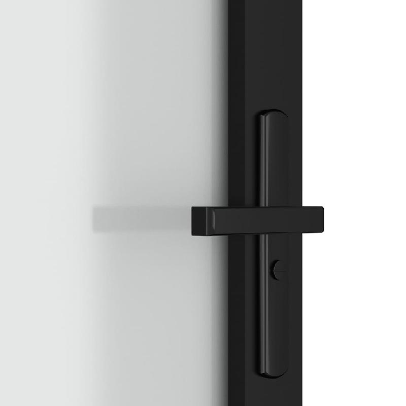 Vidaxl porte intérieure 102,5x201,5 cm noir verre mat et aluminium 350559_3
