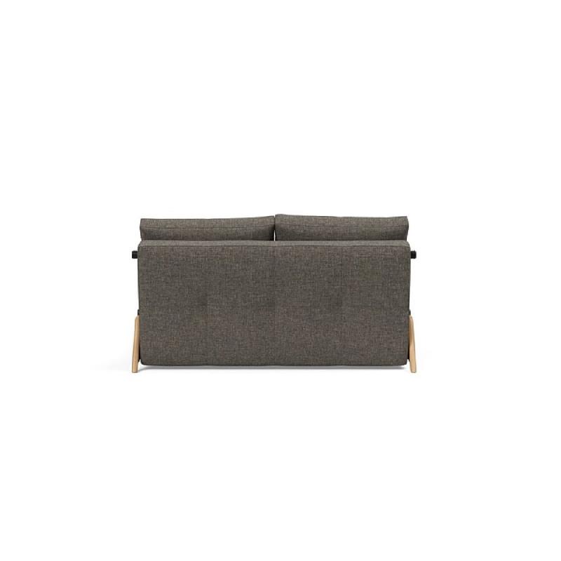 Innovation Living - Canapé design Cubed Wood 02 convertible lit 200x160 cm - tissu Flashtex Dark Grey_3