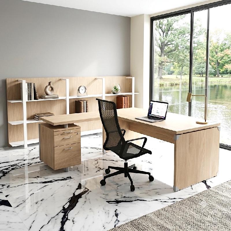 Bureau d'angle X time Stop avec retour - Quadrifoglio. - 200, Orme, 2 tiroirs_3