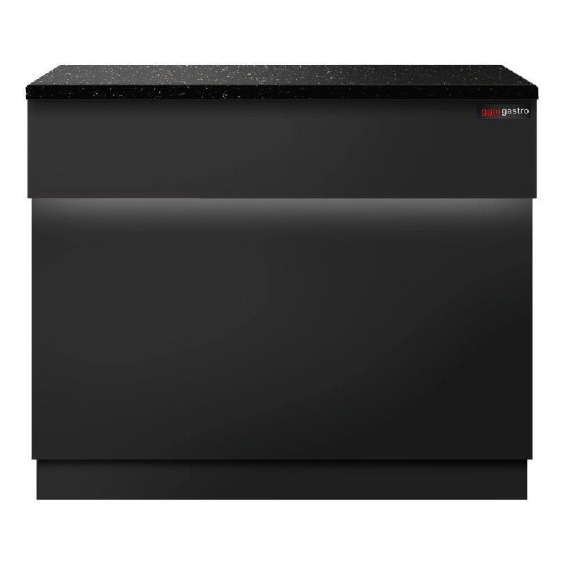 Comptoir caisse TORONTO - L900 mm - Plan de travail en granit Noir - P900_3