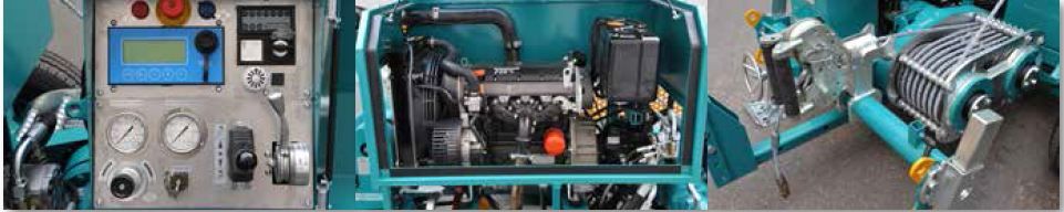 VM 2000 DC - Treuil hydraulique pour pose de câbles souterrains et tendage de lignes aériennes - Volta - Tirage max. 2500 daN_3