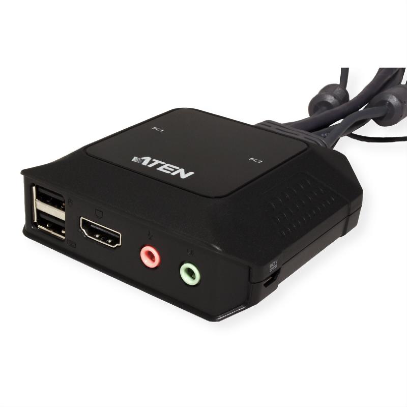 ATEN CS22H Commutateur KVM câble HDMI 4K USB 2 ports avec sélecteur de port distant_3