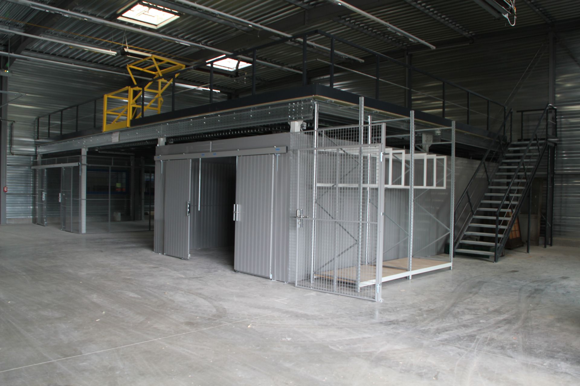 Plateforme poteaux 1 niveau - bccom rayonnage_3