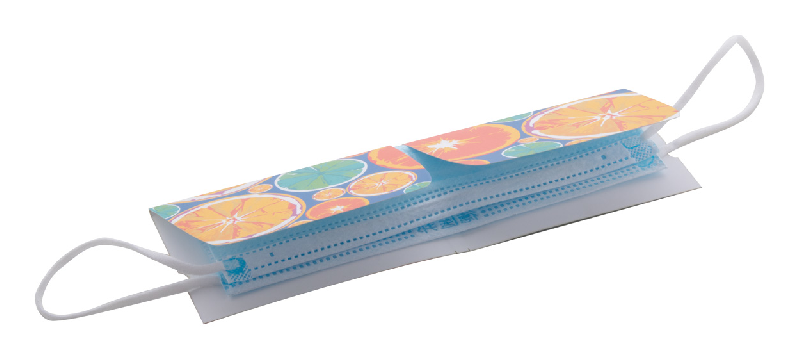 Étui pliable pour masque facial jetable - Impression quadri incluse - Couleur blanche - Minimum 250 pièces_3