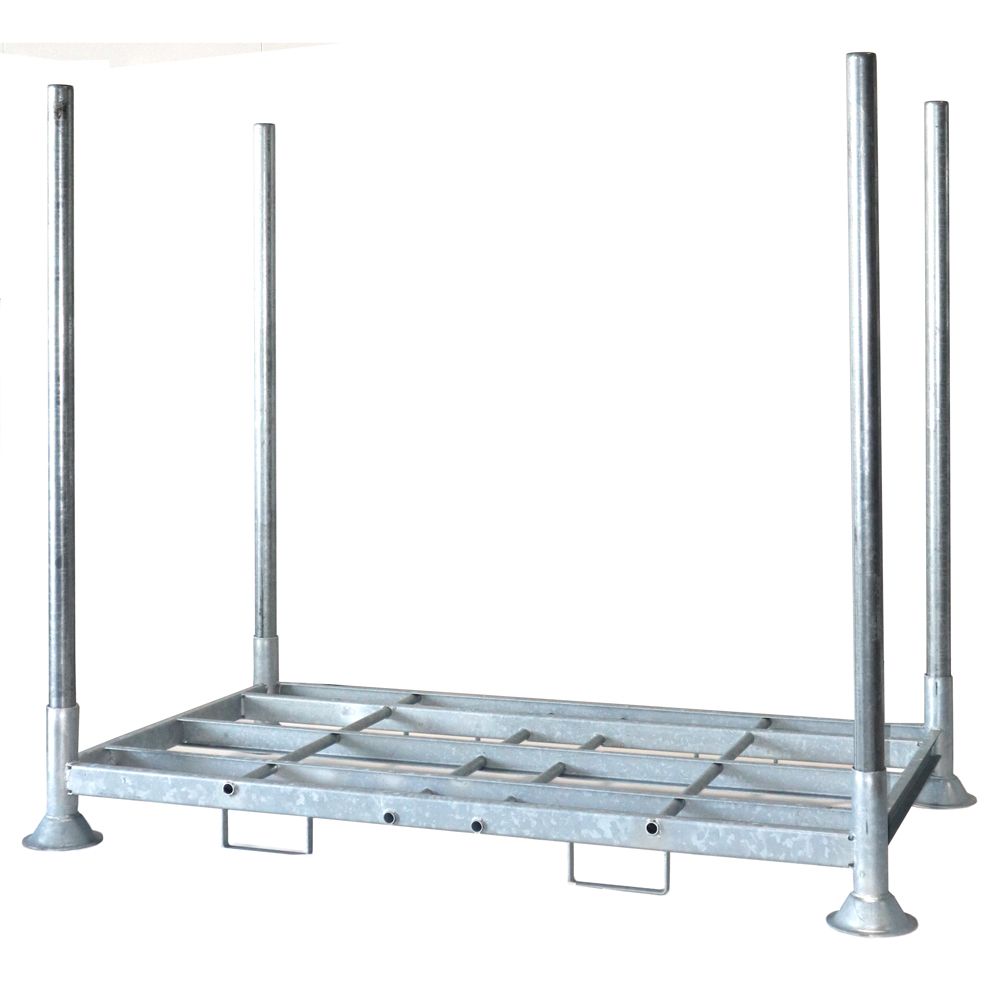 Palette métallique galvanisée avec dimensions extérieures 1550 x 1185 mm