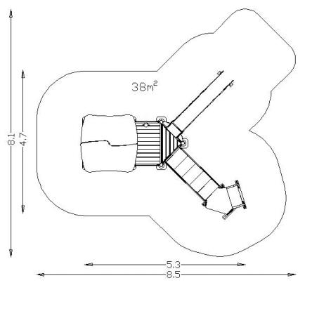 Structure multi-jeux 3 à 12 ans - Uniplay Cullerma 8061767 - Hags - Post Nature-Brown avec fondation à enterrer_3