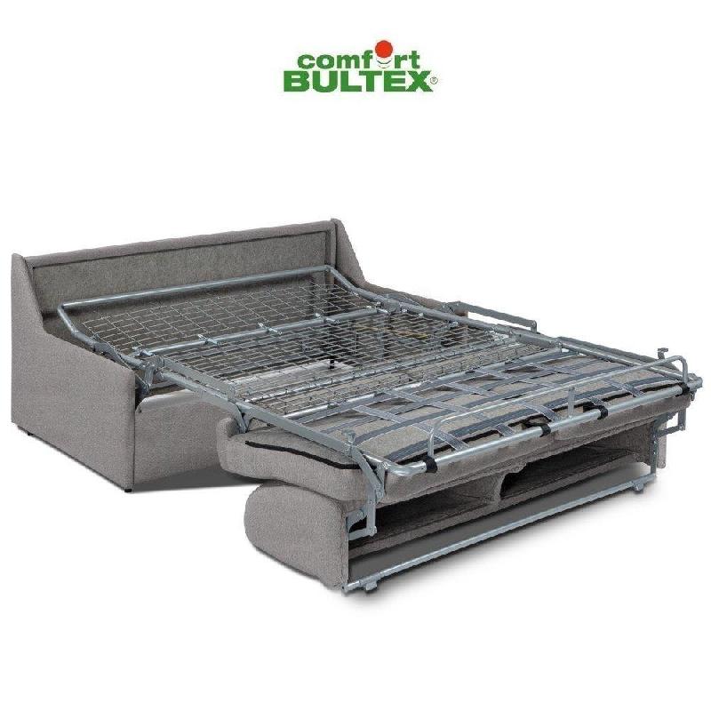 Canapé convertible 3 places Compacto - Matelas Comfort Bultex® 140x195cm - Gris Silex_3