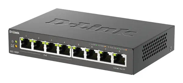 D-Link DGS-1008P/E commutateur réseau Non-géré L2 Gigabit Ethernet (10/100/1000) Connexion Ethernet,_3