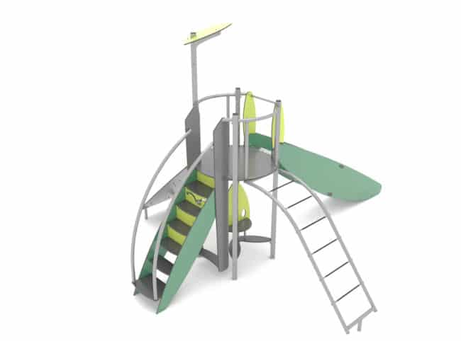 Structure multi-activités métallique Stellar Pemba - LD1EK0071 - Ludoparc - 1 tour, hauteur des planchers 150 cm_3