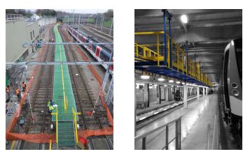 Passerelle de franchissement d'obstacles en fibre de verre et résine