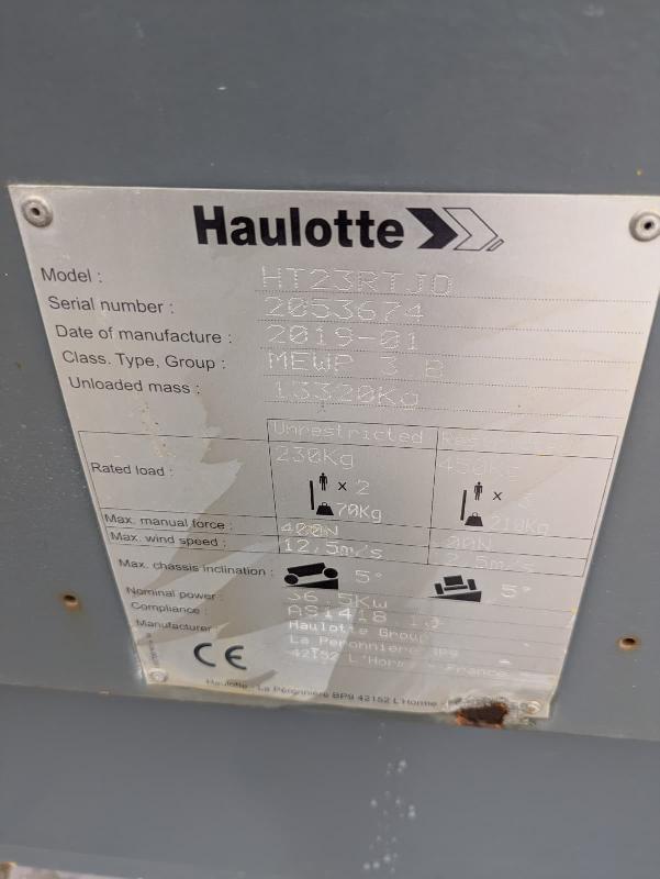Nacelle telescopique HAULOTTE ht23rtj o occasion_3