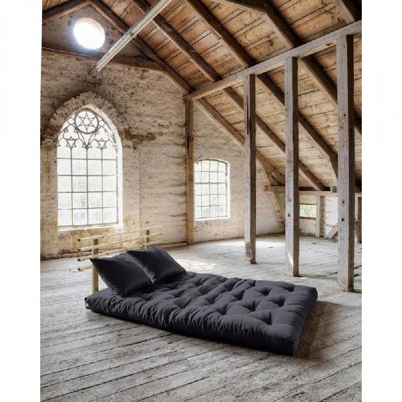 Canapé lit futon Shin Sano - Gris foncé et pin massif - Couchage 140x200 cm - Design japonais - Marque Karup_3