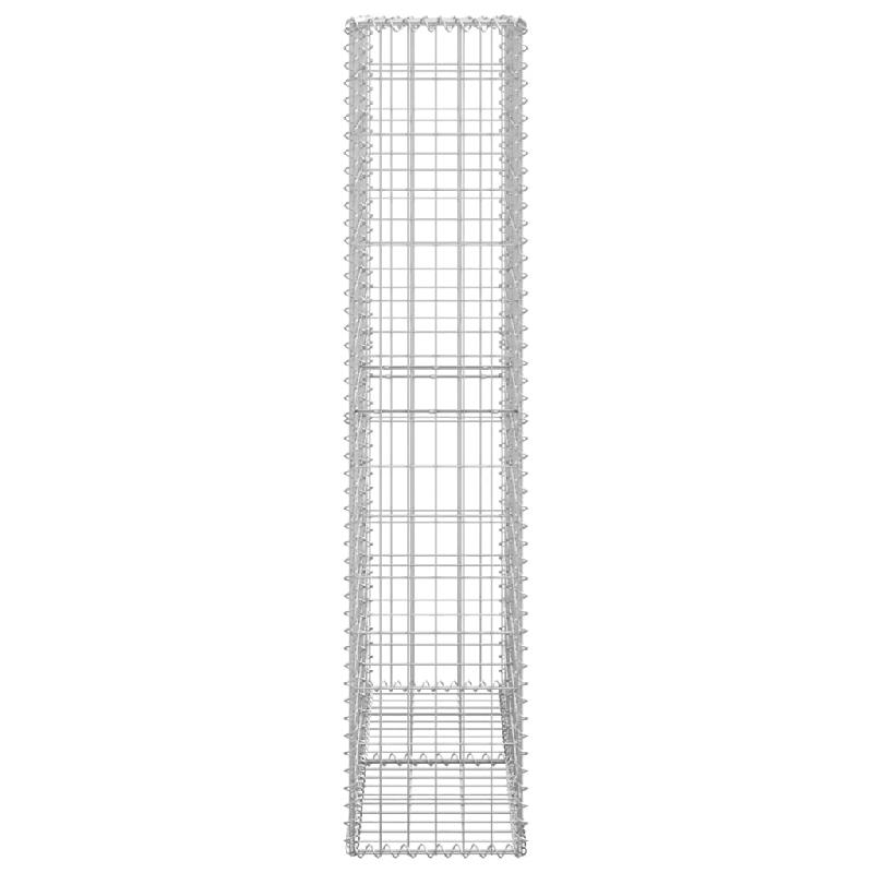 Vidaxl panier de gabion avec couvercle fil galvanisé 150 x 100 x 30 cm 141042_3