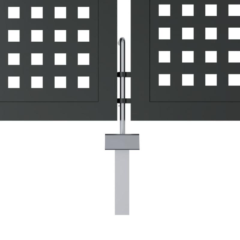 Vidaxl portail de jardin anthracite 400x175 cm acier 154573_3