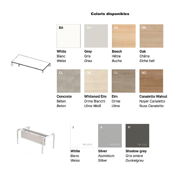 Bureau réglable Idea 01 - Quadrifoglio - 120, Blanc, Noyer canaletto_3