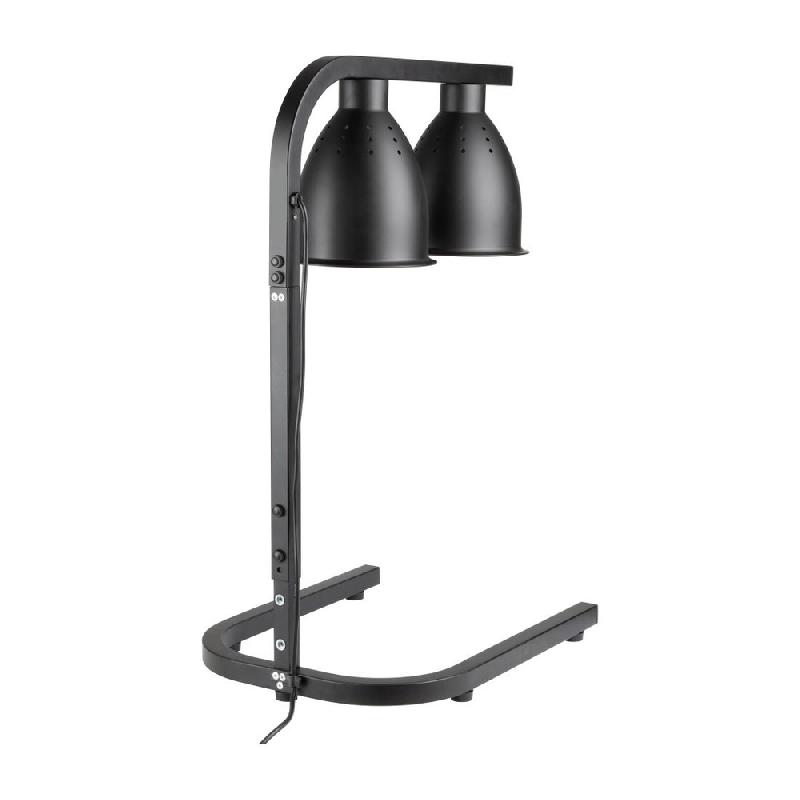Lampe chauffante double sur pied Buffalo noir mat | Buffalo - JA865_3