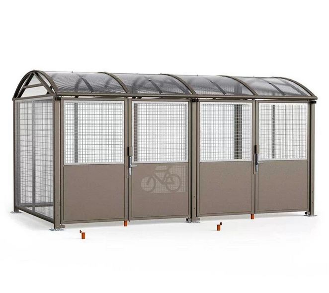 Abri vélos et motos voûte sécurisé L - 2520x2640x2830 mm - Structure acier galvanisé - Toiture anti-intrusion_3