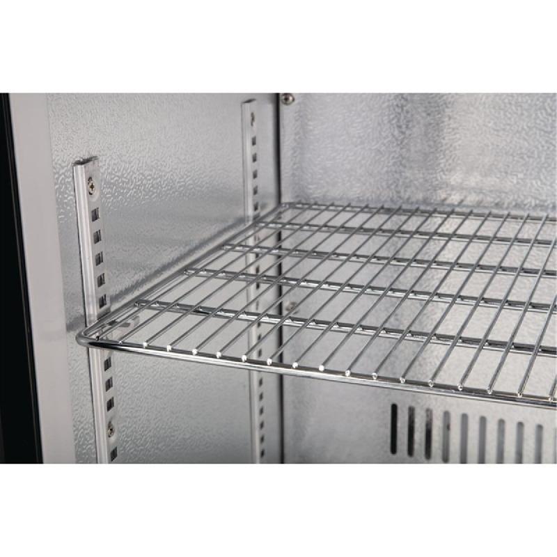 Arrière-bar trois portes pivotantes Série G noir 330L | Polar - GL004_3