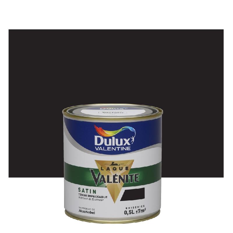 Peinture laque boiserie Valénite noir satiné 0,5L - Résistante aux chocs et intempéries - DULUX VALENTINE_3
