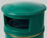 Corbeille publique 50 litres - CONVIVIALE - acier galvanisé et aluminium laqué_3