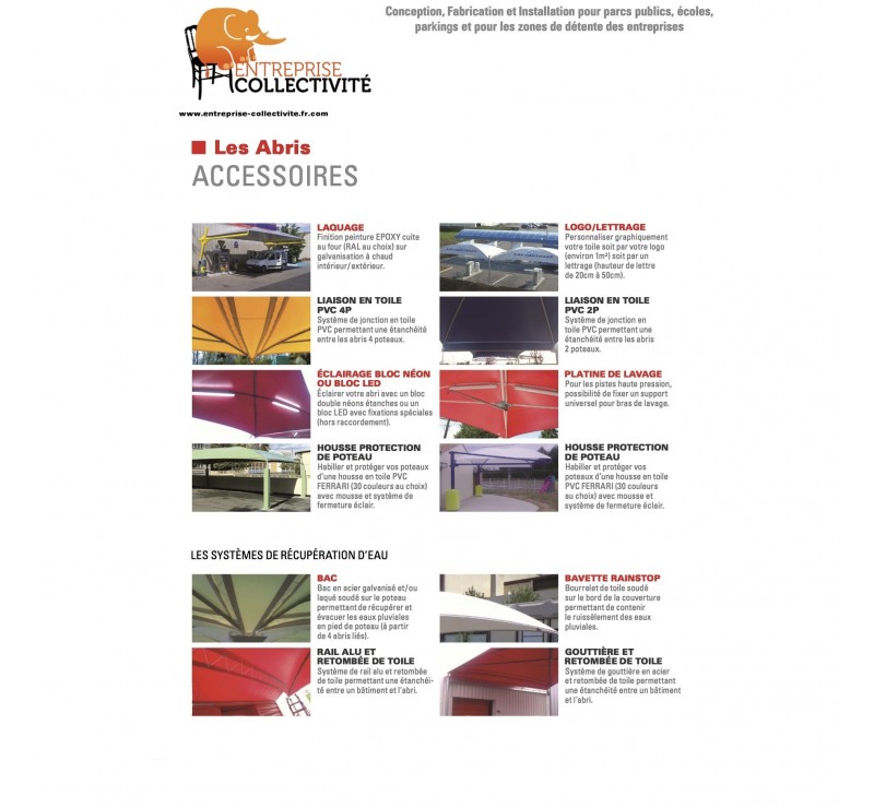 Préau couvert en acier galvanisé à chaud avec toit en toile résistante à la grêle et au vent jusqu'à 130 km/h - Idéal pour parcs publics_3