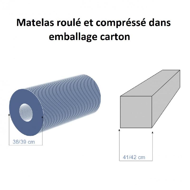 Matelas roulé 180 x 200 cm Majesty - Épaisseur 18 cm - Soutien ferme et fabrication italienne_3