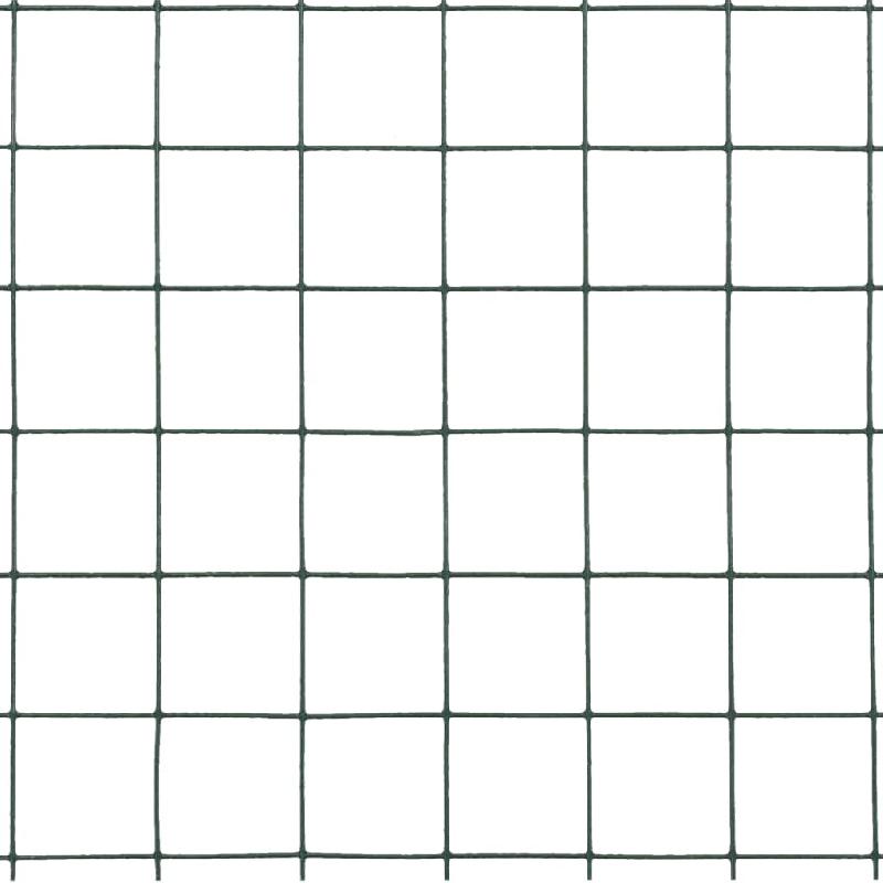 Vidaxl grillage acier avec revêtement en pvc 10x0,5 m vert 143626_3