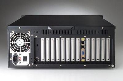 Châssis 4U noir sans alimentation pour PC rack 19